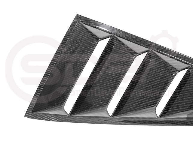 2024-UP FORD MUSTANG S650 | CARBON FIBER SIDE QUARTER WINDOW LOUVER SUN SHADE COVER